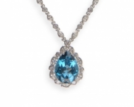 Ogrlica modri topaz Love Blue Markiza