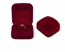Darilna embalaža za prstane - bordo