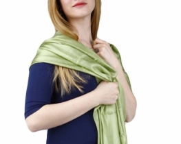 Silk Scarf Cocoon- Pistachio Green