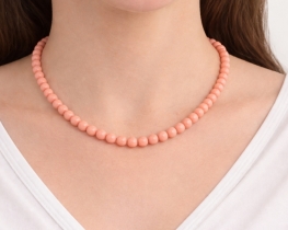 Ogrlica Roza korala 8 mm