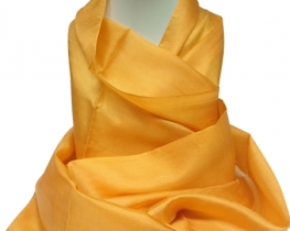 Šal COCOON 100 % svila - oranžna