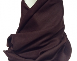 Šal PURE CASHMERE - temno rjav