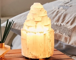 White Selenite Lamp 25 - 30 cm