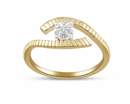 Gold Diamond Ring - symbol of the Evil Eye