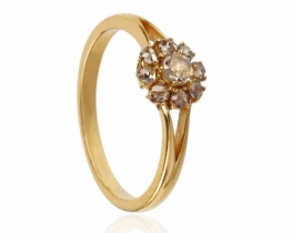 Golden Ring DIAMOND ROSE STAR