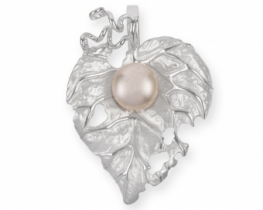 Pearl Pendant and Brooch Dionysus in Silver 