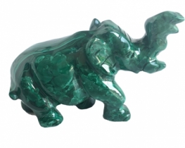 Elephant figurine Malachite 115 x 65 x 38 mm