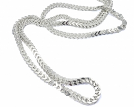 Silver Men's Chain Franco 50 & 60 cm