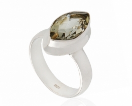 Silver Ring AMADEUS GREEN AMETHYST