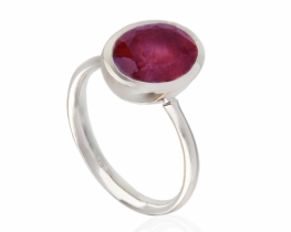 Silver Ring Garnet Luminus