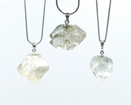 Srebrn obesek HERKIMER DIAMANT - več velikosti