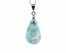 Srebrn obesek larimar SOLZA