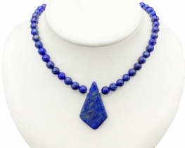 Necklace Lapis AA 6 mm
