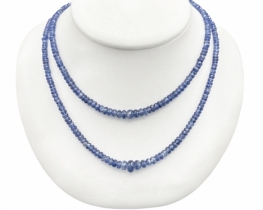 Kyanite Necklace 6 mm - Silver
