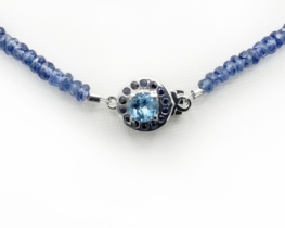 Ogrlica Modri kianit 6 mm