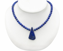 Ogrlica lapis lazuli 6 mm z obeskom