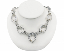 Rock Crystal Silver Necklace La Boheme