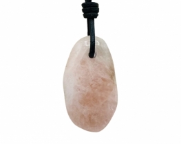 Morganite Pendant 22 x 35 mm on Cord