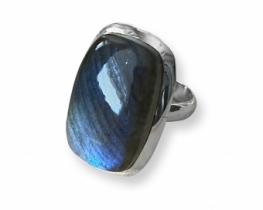 Srebrn prstan Labradorit Aurora Polaris 