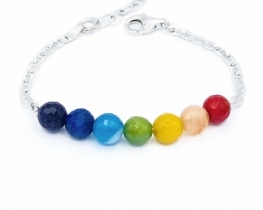 Silver Bracelet CHAKRA 7 stones