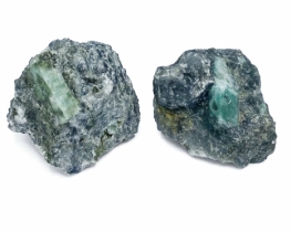 Emerald natural Crystals in matrix - Quartz