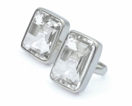 Silver Ring with Crystal Quartz - Emerald Cut