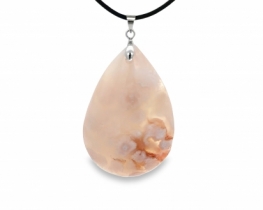 Sakura Agate Pendant Cherry Bloom