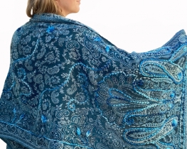 Cashmere Scarf Jamawar Peacock