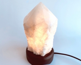 Rose Quartz Lamp on a wooden base - kopija