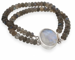 Labradorite double Bracelet AURORA