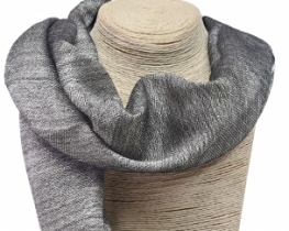 Šal Pure Cashmere Siva in črna barva