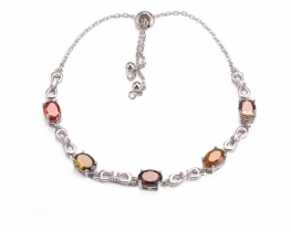 Silver bracelet LOVE SMILE Promenade - tourmaline