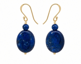Srebrni uhani Lapis lazuli Indigo