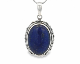 Srebrn obesek Lapis Art Deco Orient