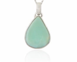 Silver Pendant Larimar 20 x 25 mm