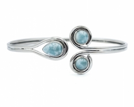 Zapestnica obroč larimar Tris