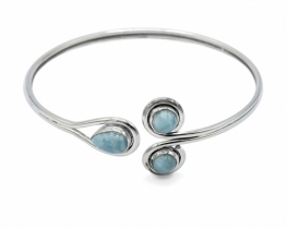 Zapestnica obroč larimar Tris