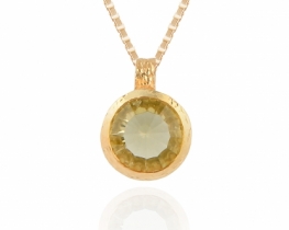 Silver Pendant Eveline Topaz & Lemon Quartz