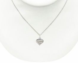 Silver Necklace Love Heart