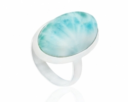 Prstan Larimar Aquarious 15 x 25 mm