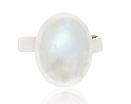 Silver Ring SOUL Rainbow Moonstone