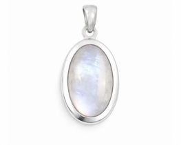 Srebrn obesek Mavrični mesečev kamen LILI 