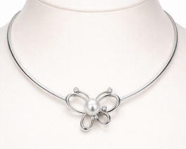 Biserna ogrlica METULJ z biserom