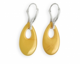 Honey Amber Teardrop Earrings
