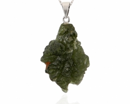 Moldavite Pendant Bohemian 21 x 30 mm