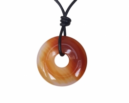 Carnelian Pendant DONUT 30 mm