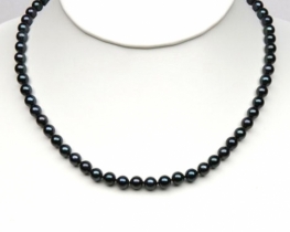 Akoya Pearls Necklace Black Swan 7.5 mm