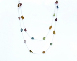 Necklace Tourmaline 90 & 95 cm - Silver & Gold Vermeil