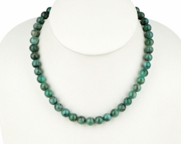 Emeralds Necklace 9 mm