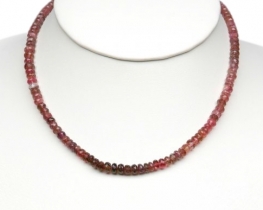 Ogrlica roza turmalin - Rubellite 5,5 mm